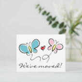 Schattigee vlindervormige bewegende briefkaarten | (Staand voorkant)