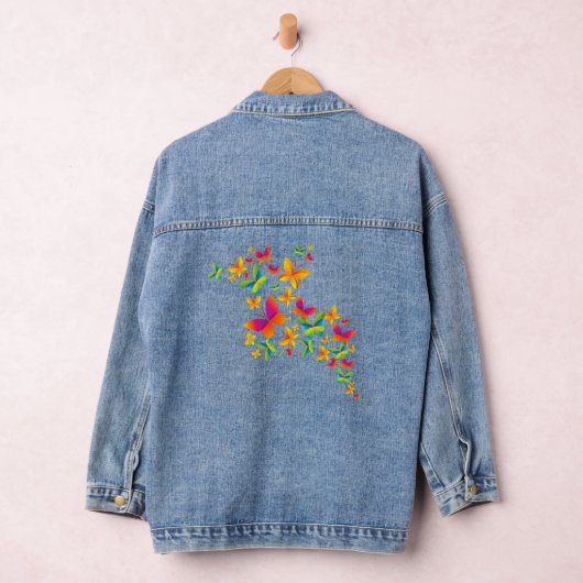 Schattigee vlinderzwerm denim jacket (Hangar)
