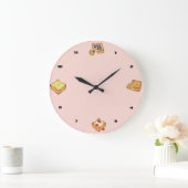 Schattigee voedselillustratie wandklok (Huis)