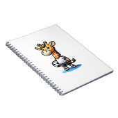 Schattigee voetballer Giraffe. Notitieboek (Rechterzijde)