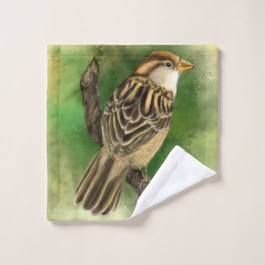 Schattigee Vogel Badhanddoek Set Bad Handdoek (Wasdoekje)