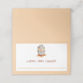 Schattigee vogel genderneutraal Baby shower Plaatskaartje (Buitenkant ongevouwen)