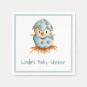 Schattigee vogel in het Nest Baby shower Servet (Voorkant)