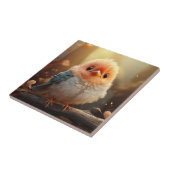 Schattigee vogel keramische tegel tegeltje (Zijkant)