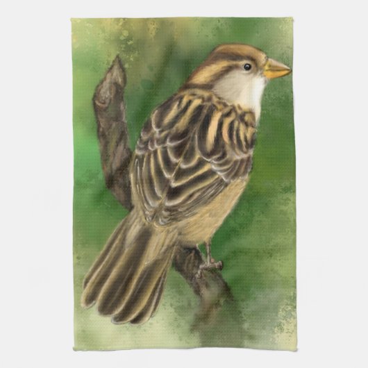 Schattigee Vogel Keuken Handdoek (Verticaal)