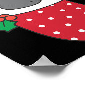 Schattigee vogelbekdieren in kerstkousen voor Kers Poster (Hoek)