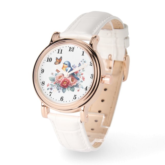 Schattigee vogelbloemen vlinder horloge (Hoek)
