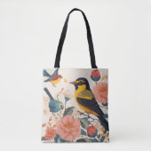 Schattigee vogelflora Canvas tas (Voorkant)