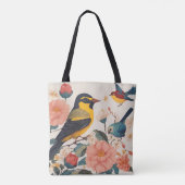 Schattigee vogelflora Canvas tas (Achterkant)
