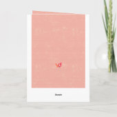 Schattigee vogelhuisbloemen Moederdag Kaart voor t (Achterkant)