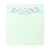 Schattigee vogelkleurrijke gradiënt Gepersonalisee Notitieblok (Voorkant)