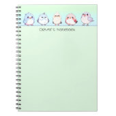 Schattigee vogelkleurrijke gradiënt Gepersonalisee Notitieboek (Voorkant)