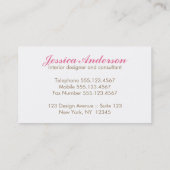 Schattigee vogelkooi visitekaartje (Achterkant)