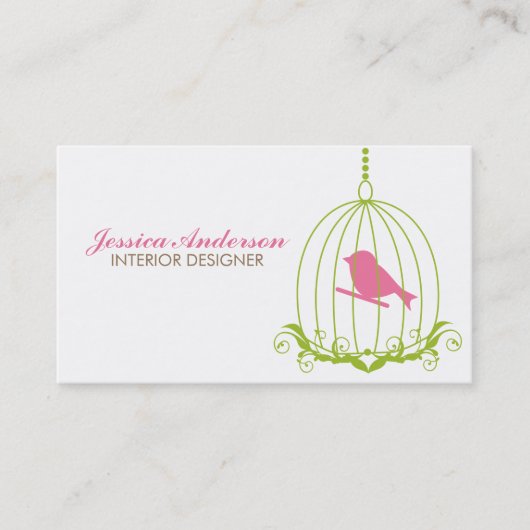 Schattigee vogelkooi visitekaartje (Voorkant)