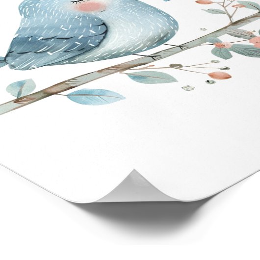 Schattigee vogelkwekerij vrienden houden van diere poster (Hoek)