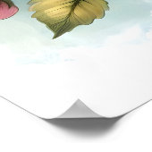 Schattigee vogelliefhebbers bloemen poster (Hoek)
