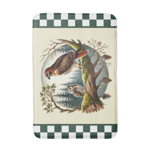 Schattigee vogelliefhebbers gecontroleerd badmat (Voorkant Verticaal)