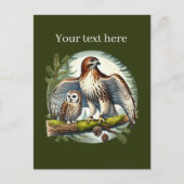 Schattigee vogelliefhebbers oehoe briefkaart (Voorkant)