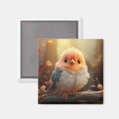Schattigee vogelmagneet magneet (Voorkant / Achterkant)