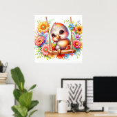 Schattigee vogelneushoornkwekerij poster (Thuiskantoor)