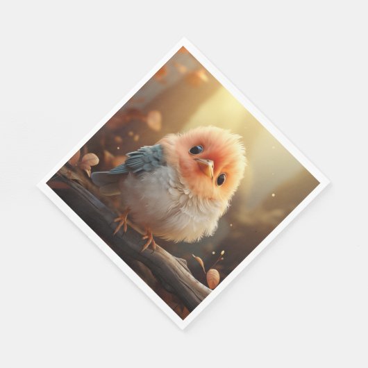 Schattigee vogelpapieren servetten (Hoek)