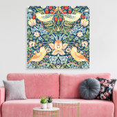 Schattigee vogels, aardbeiendief kunst canvas afdruk (Insitu (Woonkamer))