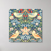 Schattigee vogels, aardbeiendief kunst canvas afdruk (Voorkant)