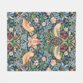 Schattigee vogels, aardbeiendief  kunst fleece deken (Voorkant (Horizontaal))