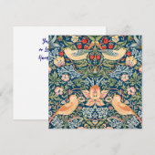 Schattigee vogels, aardbeiendief  kunst kaart (Voorkant / Achterkant)