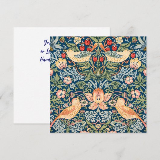 Schattigee vogels, aardbeiendief  kunst kaart (Voorkant / Achterkant)