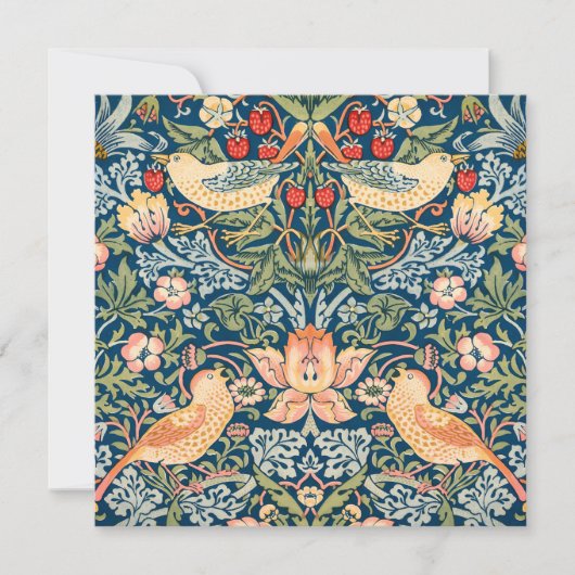 Schattigee vogels, aardbeiendief kunst kaart (Voorkant)