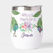 Schattigee vogels, bloemen en typografie (Links)