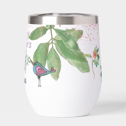 Schattigee vogels, bloemen en typografie (Achterkant)