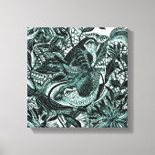 Schattigee vogels in het bos kunst canvas afdruk (Voorkant)
