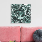 Schattigee vogels in het bos kunst canvas afdruk (Insitu (Woonkamer))