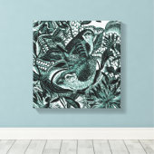 Schattigee vogels in het bos kunst canvas afdruk (Insitu (Houten vloer))