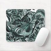 Schattigee vogels in het bos kunst muismat (Met muis)