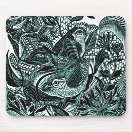 Schattigee vogels in het bos kunst muismat