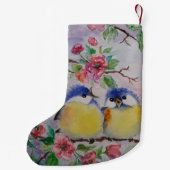 Schattigee vogels kerstkous kleine kerstsok (Achterkant)