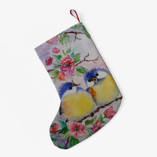 Schattigee vogels kerstkous kleine kerstsok