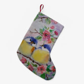 Schattigee vogels kerstkous kleine kerstsok (Voorkant (Hangend))