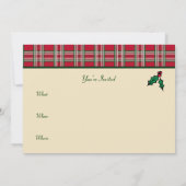 Schattigee Vogels Kerstvakantie Uitnodigingen (Achterkant)