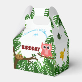 Schattigee Vogels Oerwoud Vogelverjaardag Bedankdoosjes