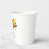 Schattigee Vogels op Tree Branch Baby shower Papieren Bekers (Links)