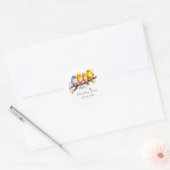 Schattigee Vogels op Tree Branch Baby shower Ronde Sticker (Envelop)