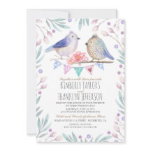 Schattigee Vogels Paar Roze Bloemboom Huwelijk