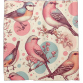 Schattigee Vogels  Schilderij Douchegordijn (Voorkant)