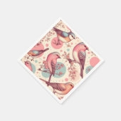 Schattigee Vogels Schilderij Servet (Hoek)