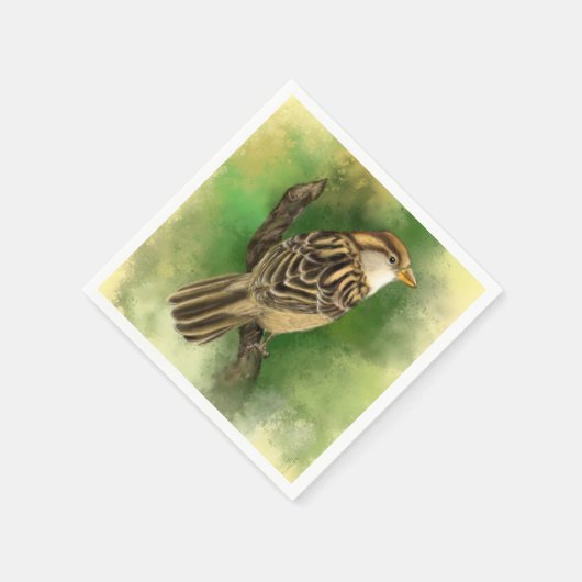 Schattigee vogelservetten servet (Hoek)