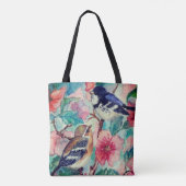 Schattigee vogelsoorten Canvas tas (Achterkant)